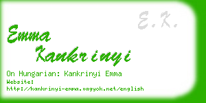 emma kankrinyi business card